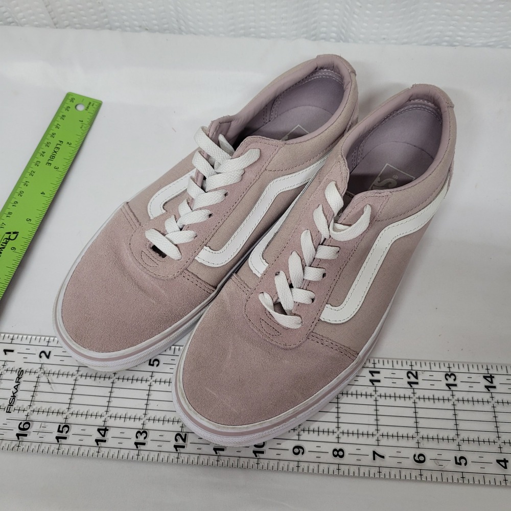 Vans Ward Low Top Mauve Suede Canvas Skate Shoes Womens 10 500714